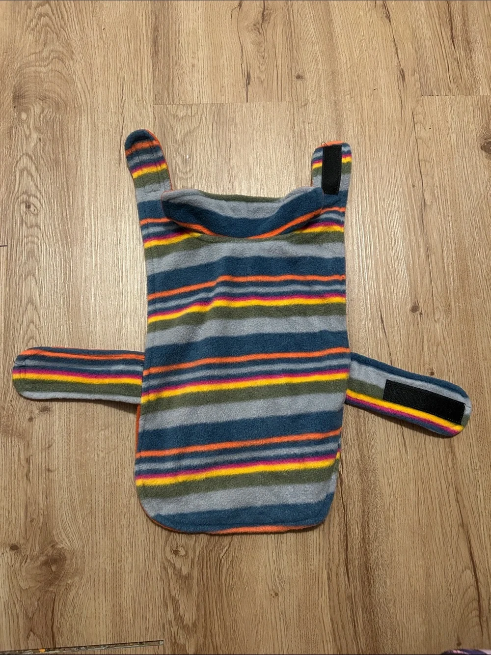 Small Dog Striped Fleece Cover in Multicolor